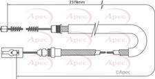 Apec Brake Cable Rear Right