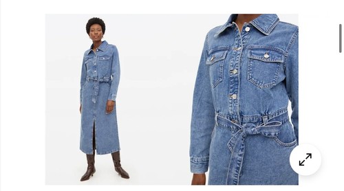 Indigo denim midaxi dress - dress, from