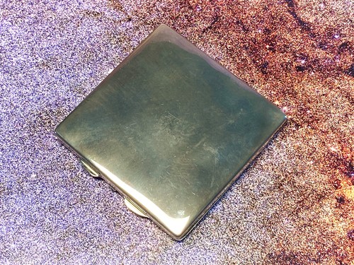 Minimalist silver tone - , handbag