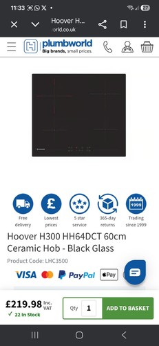 Hoover hh64bv 4 zone - hoover,