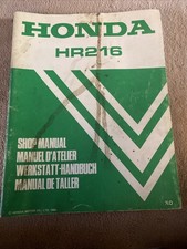 Honda HR216 Lawn Mower Shop Manual 1986