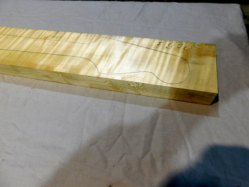 Flame maple neck - flame, blank