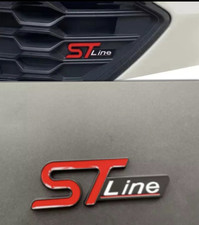 Ford ST Line Badge Red  / Black For Focus Kuga Puma Fiesta Performance STline