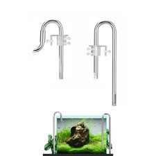 Metal Lily Pipe Surface-Skimmer 12/16mm Inflow Outflow for Aquarium Planted Tank