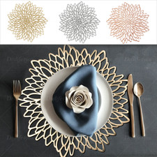 6PCS Gold Placemats Round