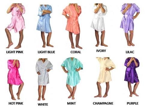 Children kids satin - satin, robe