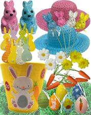 Easter Decorations Bunny Eggs Carrots Chicks Bonnet Hat Craft Party Decor Bundle