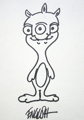 Ron english alien original - english,