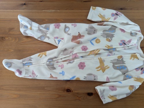 Newborn fleece pram suit - fleece, 3-6