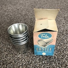 Vintage Tala Castle Metal Pudding Moulds Set 6 Boxed Box Has Wear Collectibles