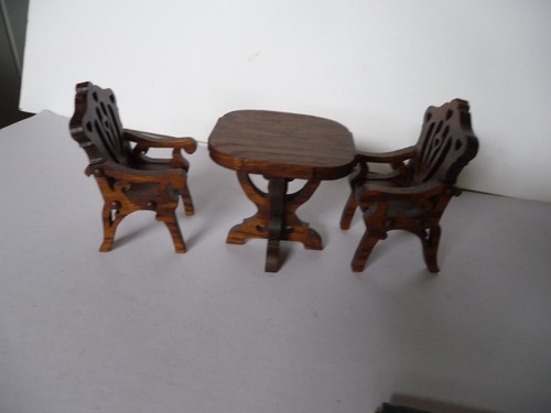 Wood dining room set - set, table