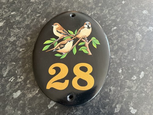 Ceramic door number sign - no,