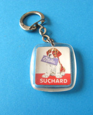 SUCHARD "MILKA" Chocolate Advertising Key Ring. Suchard's Keyring. St Bernard.