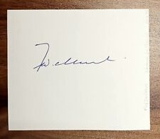 FW De Klerk - Former South African President Personally Signed Page AFTAL COA