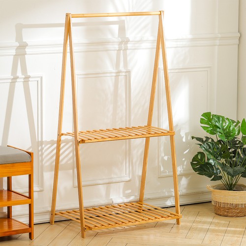 Tier wood shelf unit - 2-tier,