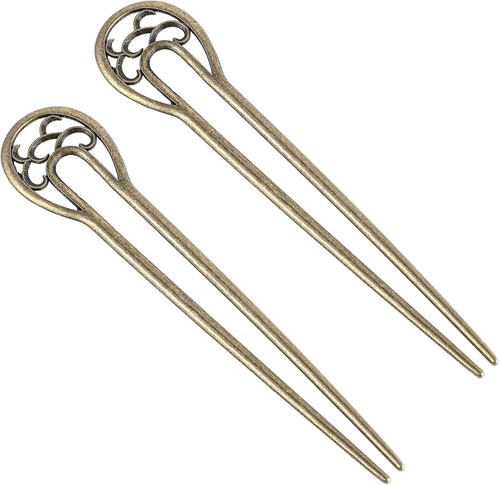2pcs metal shaped hairpin - metal,