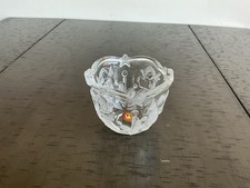 Vintage Waltherglas Germany Christmas Angels Glass Tea light Candle Holder Bowl