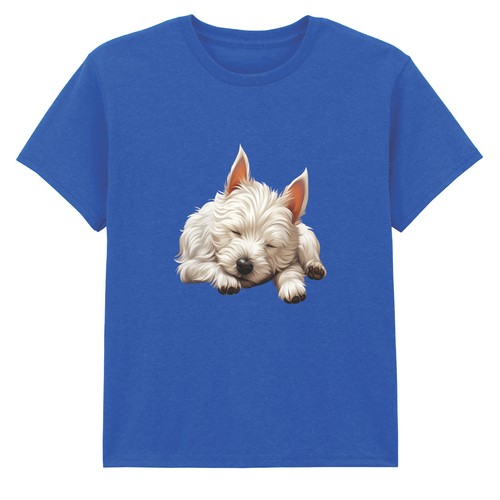 Sleeping westie puppy dog - sleeping,