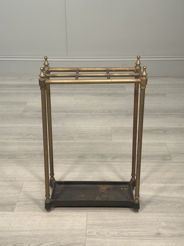 Antique brass stick stand - antique,