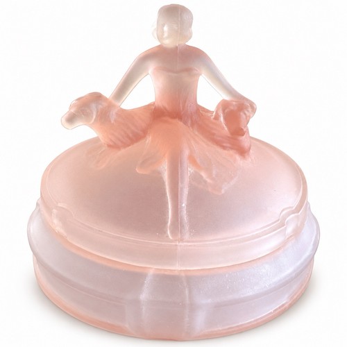 Pink satin depression - pink, glass