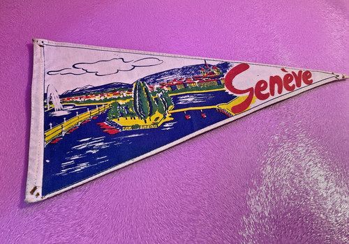 Vintage flag pennant genève - genève,