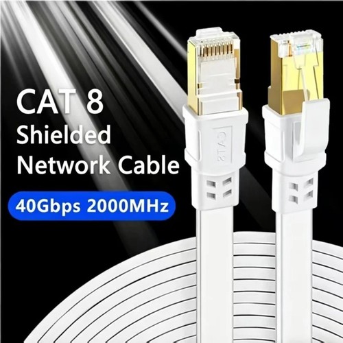 Flat cat8 shielded - shielded, 2000mhz