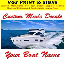 2x BOAT NAMES STICKERS GRAPHICS DECALS CHOICE OF COLOURS CARAVAN/MOTORHOME 280mm