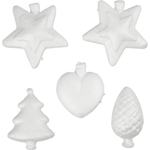 White polystyrene christmas - white,