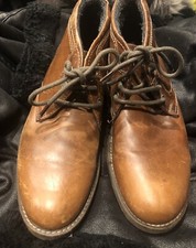 EASY 1973 MENS CONKER BROWN LOVELY LEATHER  LACE UP BOOTS UK 7  VERY COMFY  ?