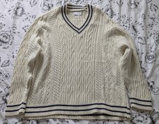 Cream Woollen Cricket Jumper -
