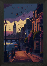Galway city Pixel Art Framed
