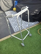 Lightweight Aluminium Walking Zimmer Frame, Front Wheels, Mobility Aid