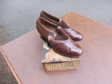 Vintage 1940's SWAN CC41 utility marked leather shoes size 7