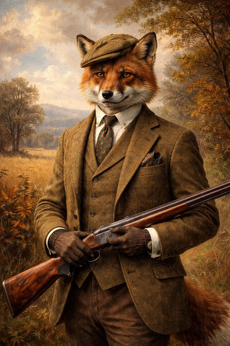 Fox hunting shooter hunter - hunting,