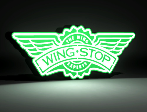 Wingstop chicken led light box - wingstop,