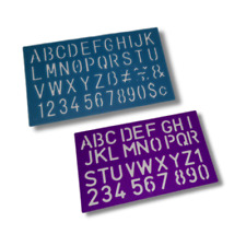 2 Pcs Lettering Stencils Set