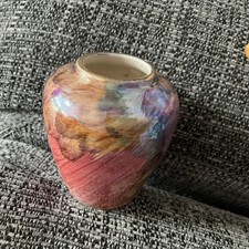MINATURE J. Fryer  & Son Oldcourt Ware Floral Lustre Vase - Handpainted - c.1955