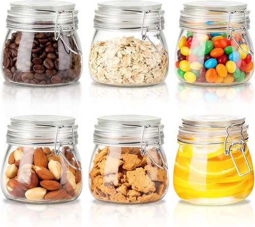 Clip top glass jars 500ml - -,