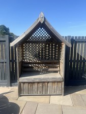 Wooden Seated & Storage Arbour Garden Bench 2 Seater