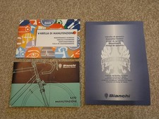 Bianchi Owner's Paperwork; Guarantee Book, User Manual, Maintenance Schedule-VGC