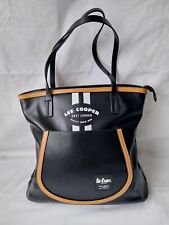 Large Lee Cooper Tote/Shopper Bag, Black Zipped Closure, Pockets, Logo