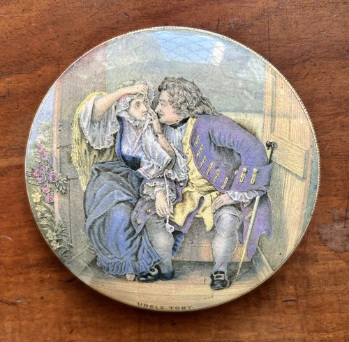 Prattware pot lid uncle - lid,