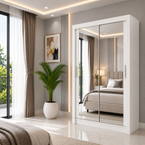 Mirrored sliding door wardrobe - sliding,