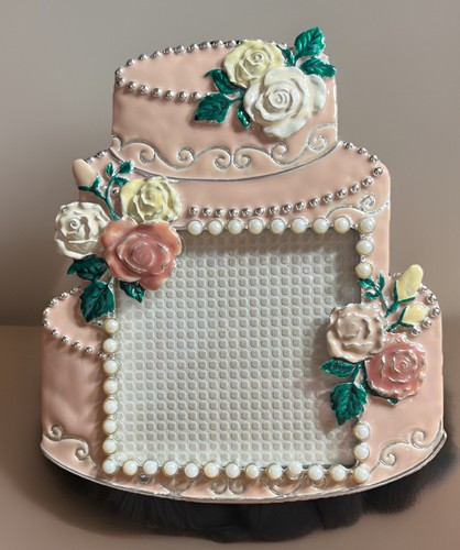 Pink wedding cake - wedding, picture