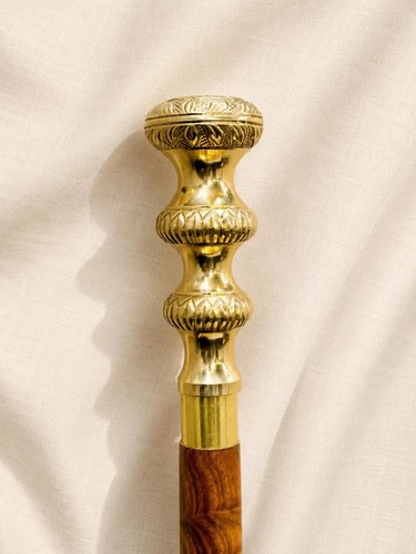 Brass knob handle walking - brass,