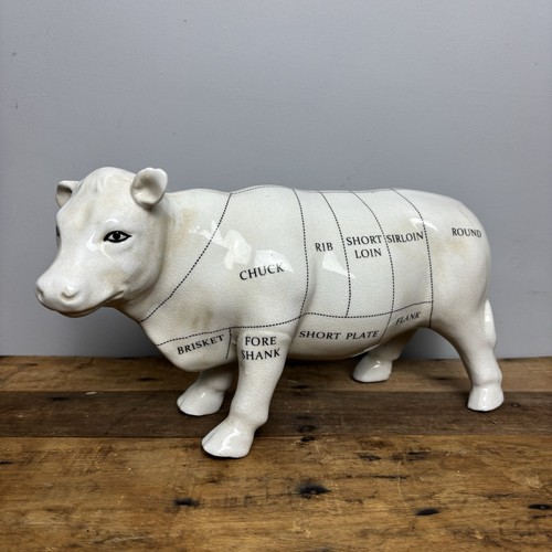 Ceramic butchers cow ornament - butchers,