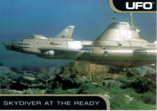 10 x UFO promo card p2- skydiver at the ready- gerry anderson- sci-fi