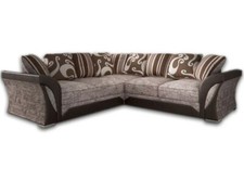 Fabric Sofa Corner 3 2 1 Swivel Chair Grey Black or Beige Brown Free Delivery