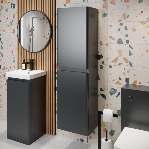 Anthracite grey wall hung tall - wall,