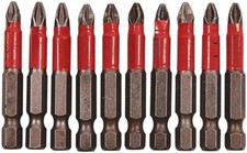 10x PZ2 Screwdriver Bits 50mm